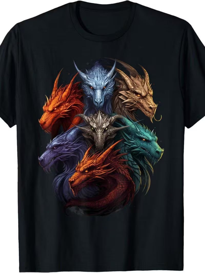 T-shirt Mulltie Headed Dragon