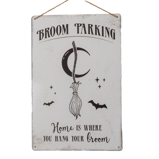 Witch Sign - BROOM PARKING METAL HANGING SIGN