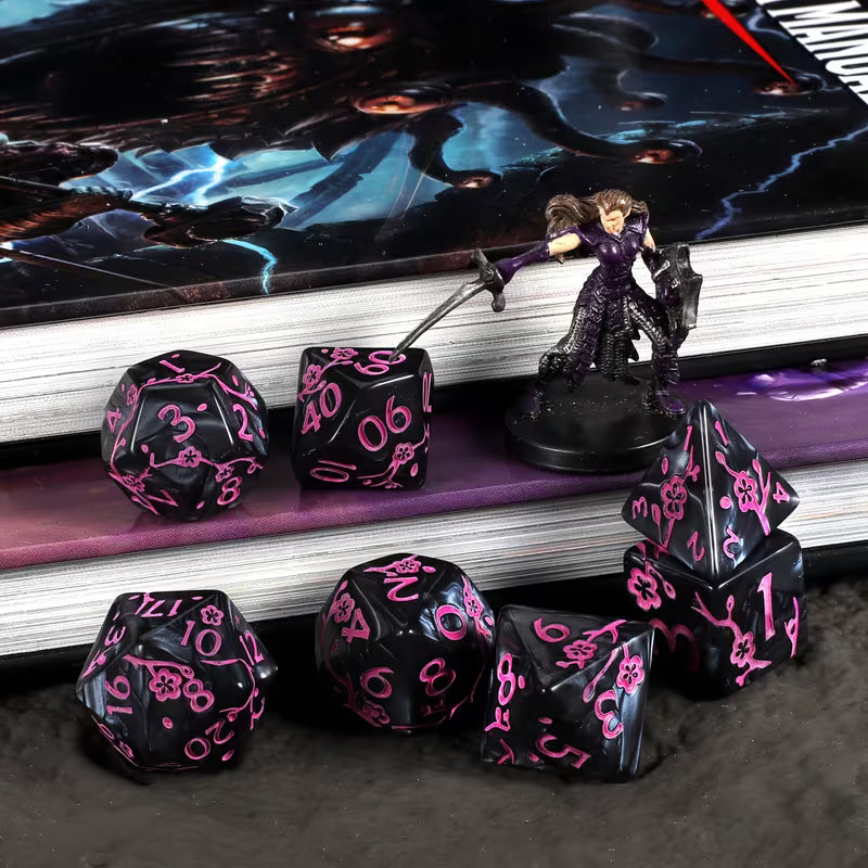 Dice Sets - Spectacular Designs - full set of 7 dice