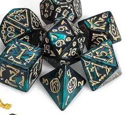 Dice Sets - Spectacular Designs - full set of 7 dice