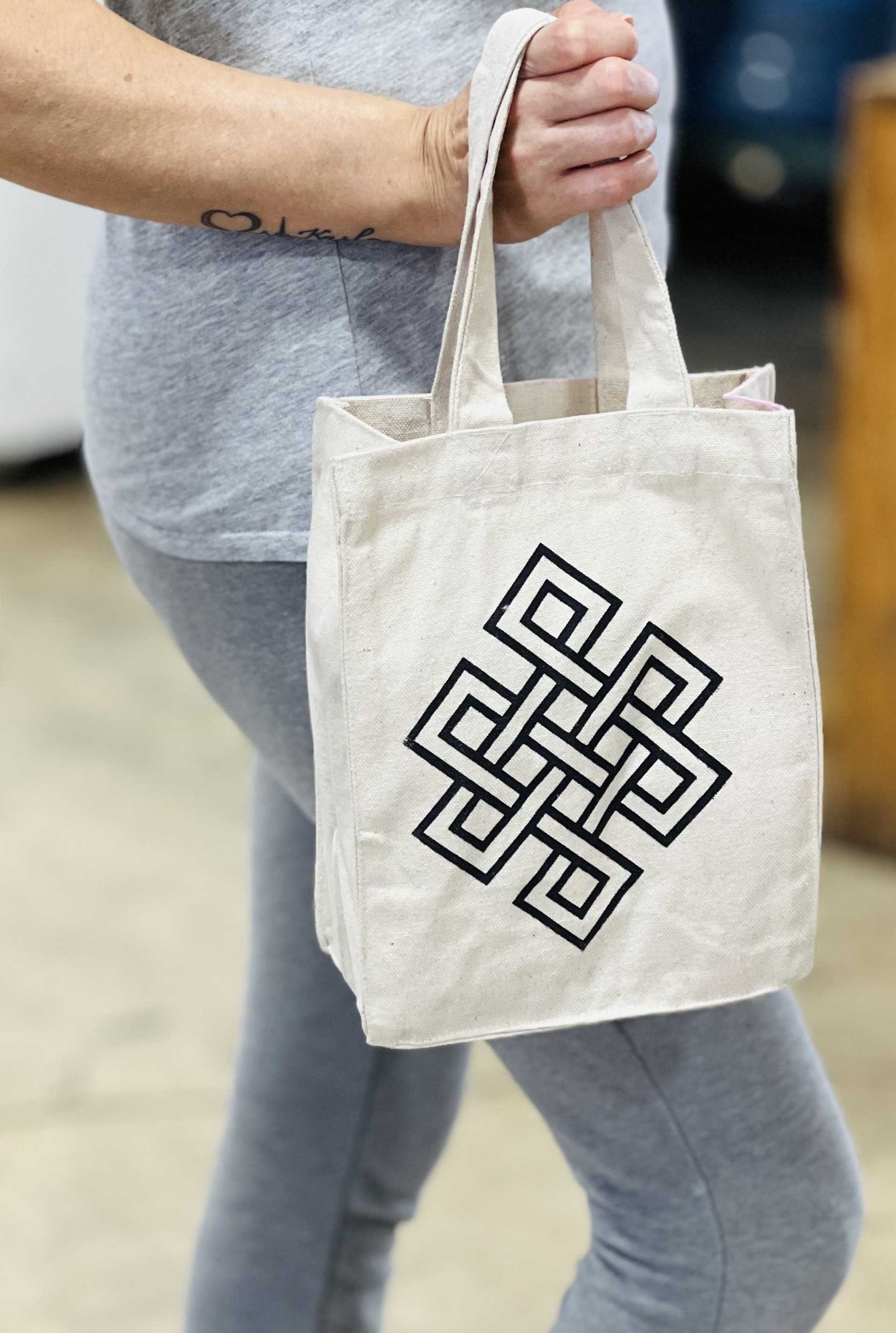 Mini Tote Bag, Various Designs, 9"x7"