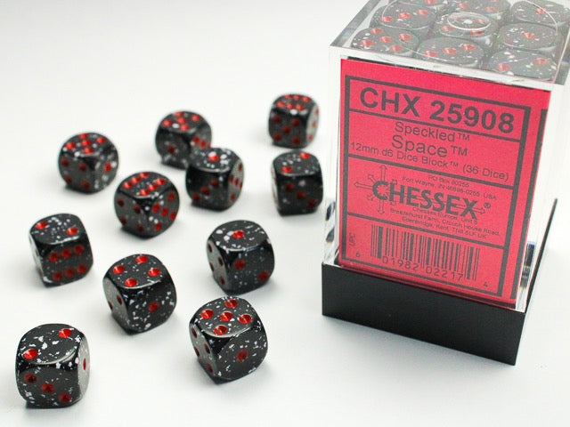 Chessex Dice  - 12mm D6 dice Blocks (36 dice)