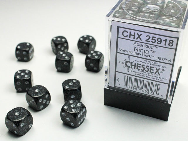 Chessex Dice  - 12mm D6 dice Blocks (36 dice)