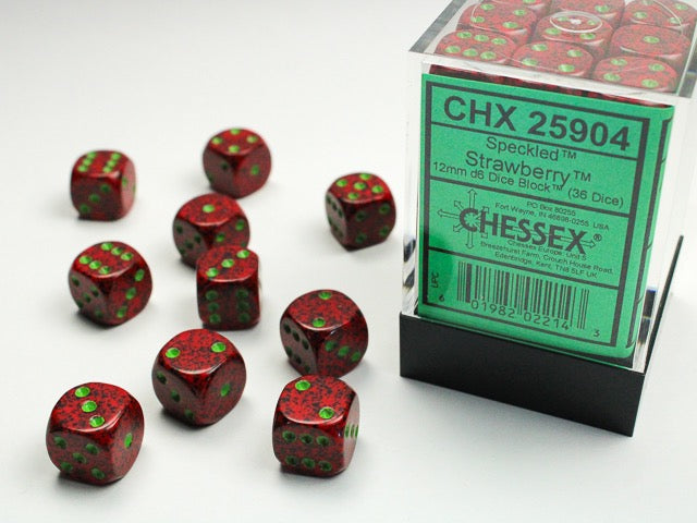 Chessex Dice  - 12mm D6 dice Blocks (36 dice)