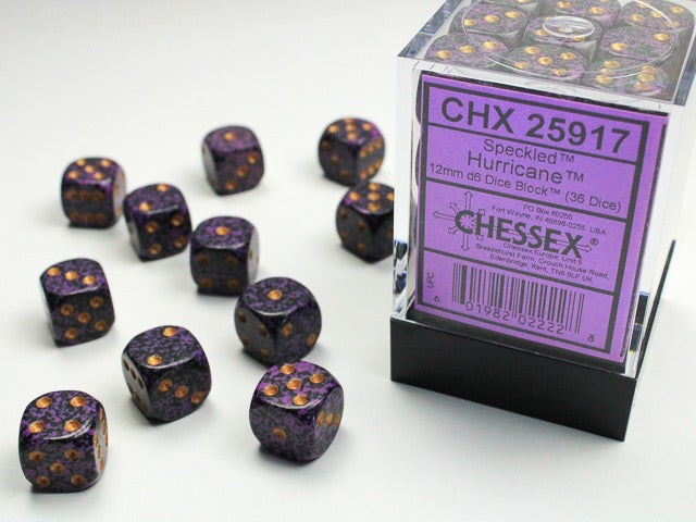 Chessex Dice  - 12mm D6 dice Blocks (36 dice)