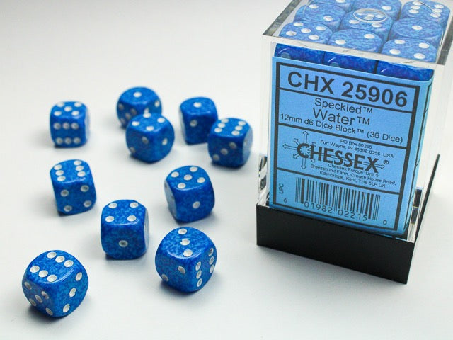 Chessex Dice  - 12mm D6 dice Blocks (36 dice)