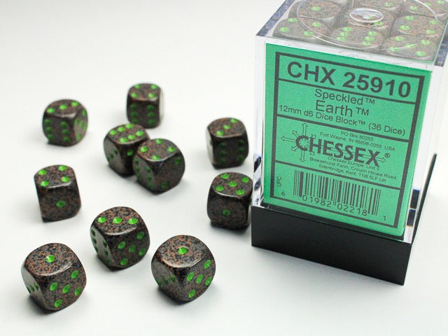 Chessex Dice  - 12mm D6 dice Blocks (36 dice)