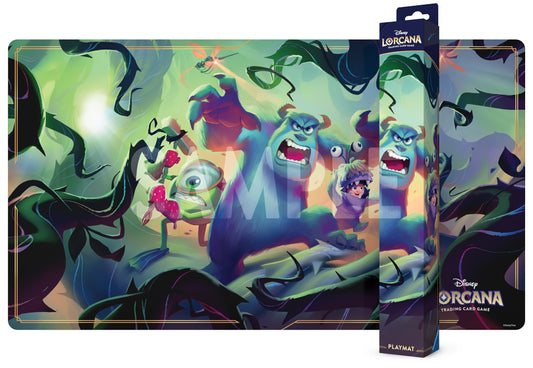 Lorcana: Playmat Attack of the vines ( Mike Wazowski, Sulley, and Boo )