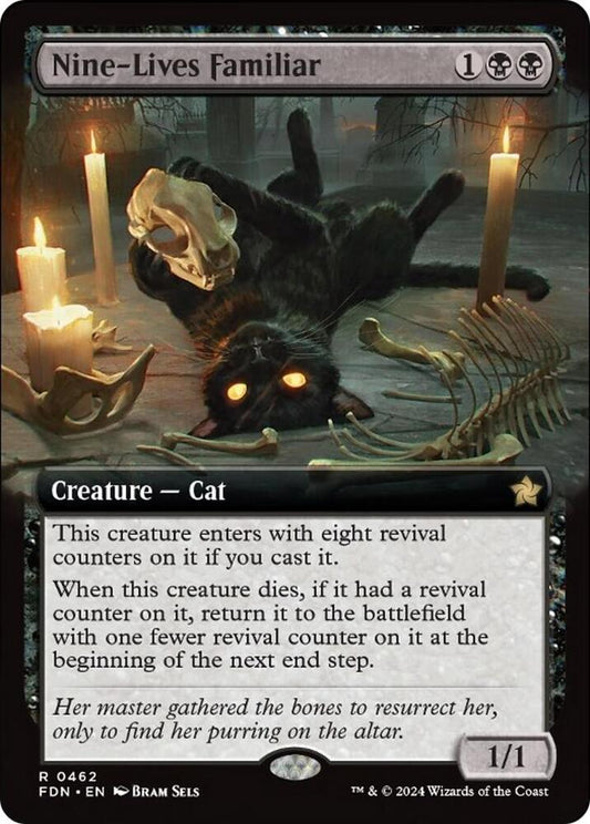 Nine-Lives Familiar (Extended Art) - Foundations (FDN) foil