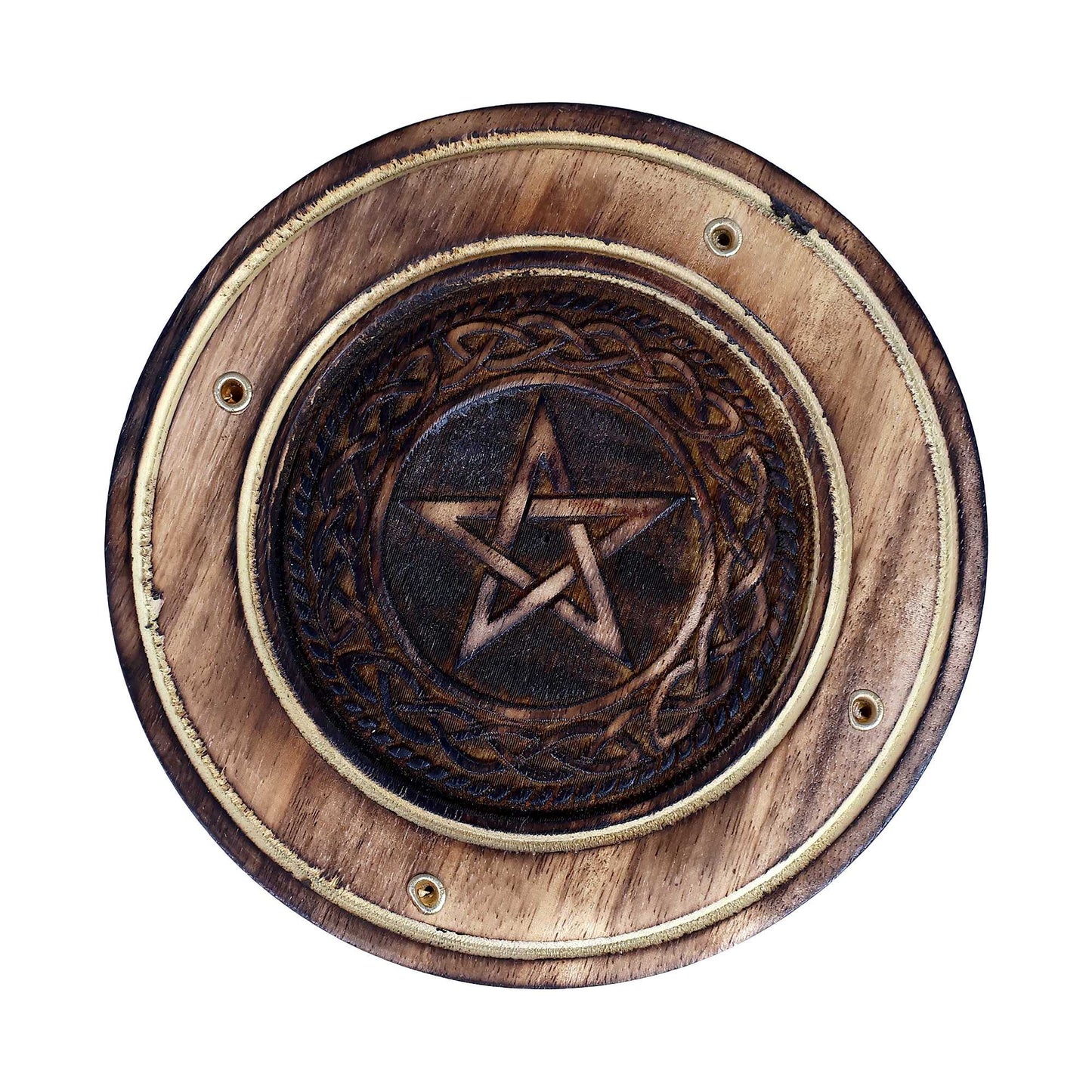 Burner, Wood Round - Pentacle 4"