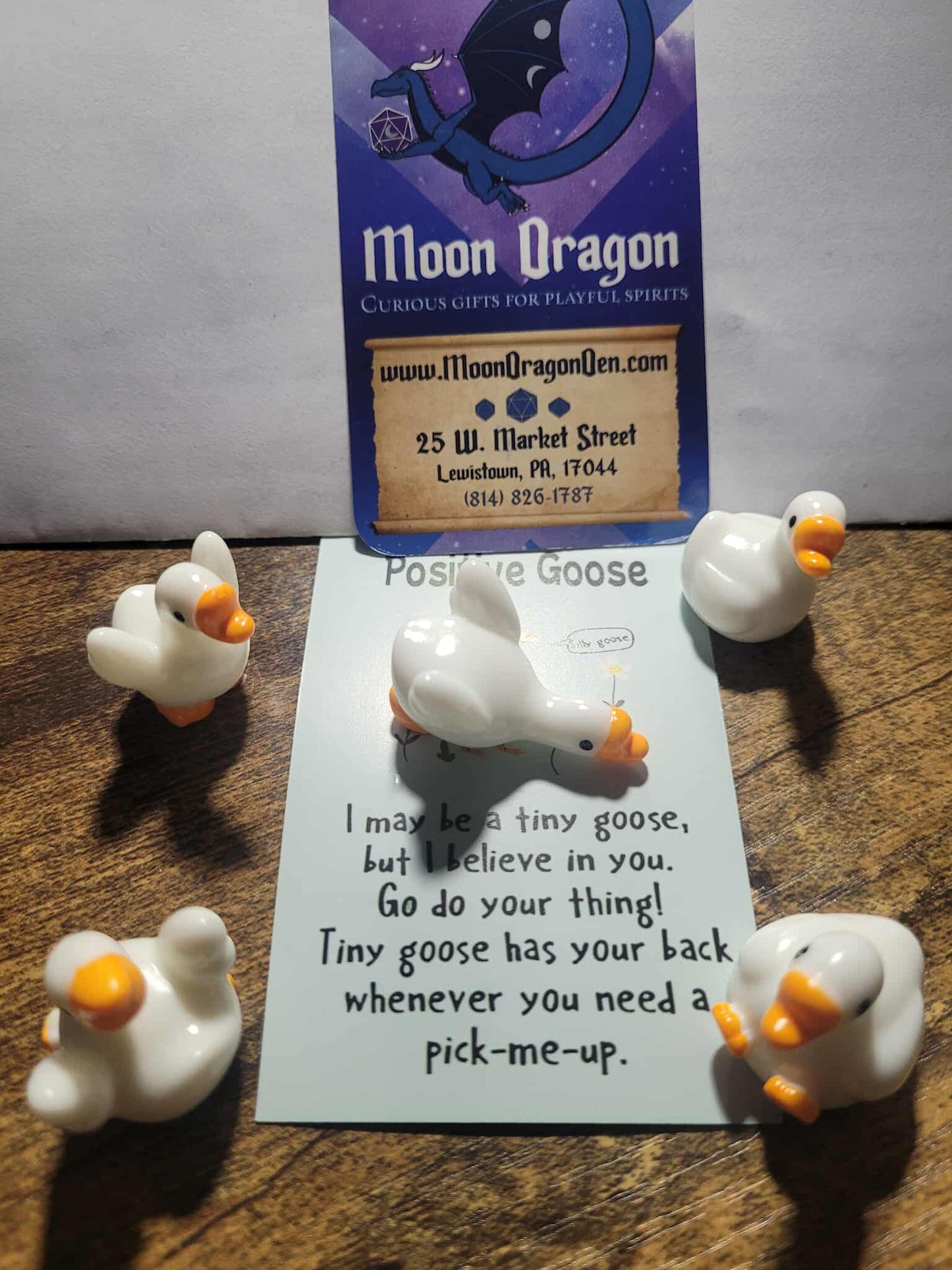 Lucky Goose Day Positive Goose Figurines