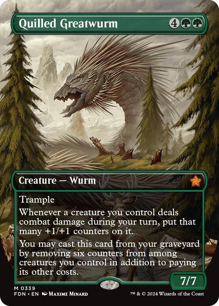 Quilled Greatwurm (Borderless) - Foundations (FDN)