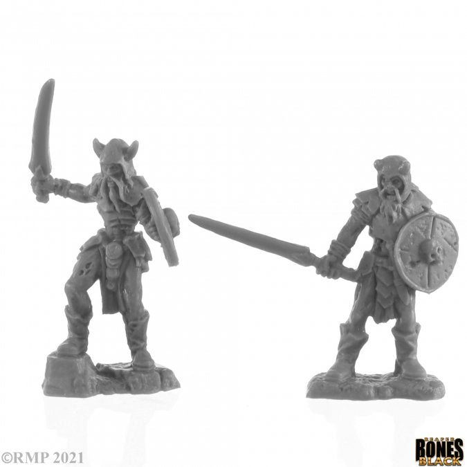 Reaper Miniatures Bones Black - RUNE WIGHT WARRIORS (2) 44141