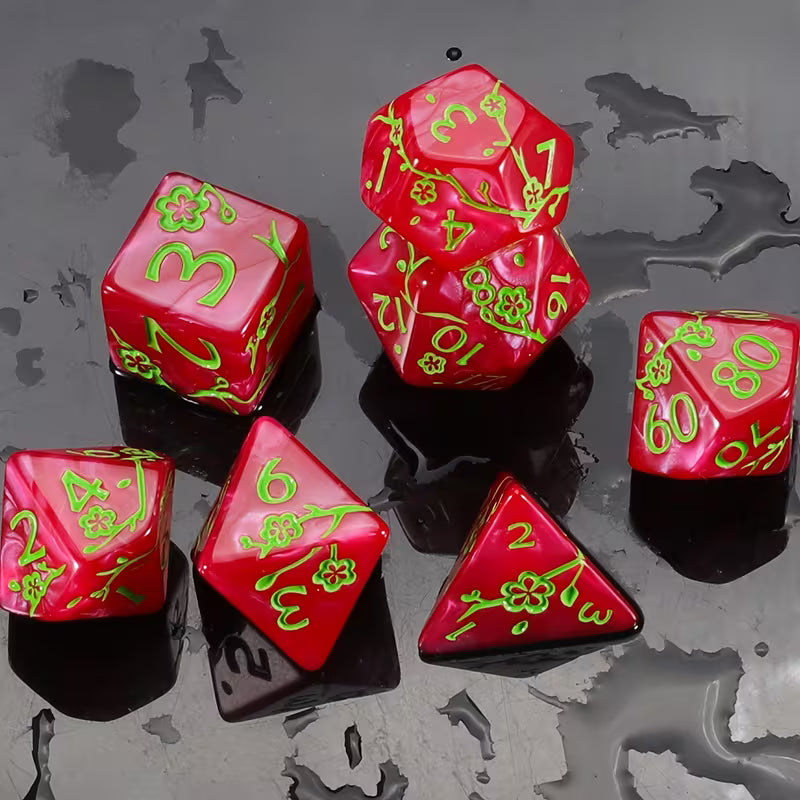 Dice Sets - Spectacular Designs - full set of 7 dice