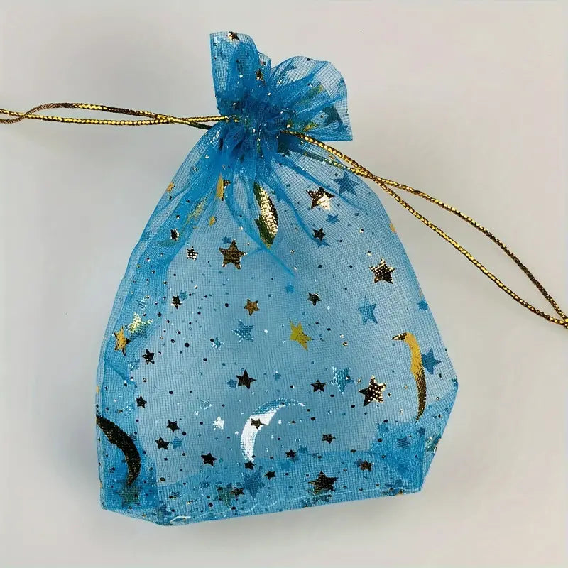 Organza Bag Moons and Stars, 2.5 x3.5"