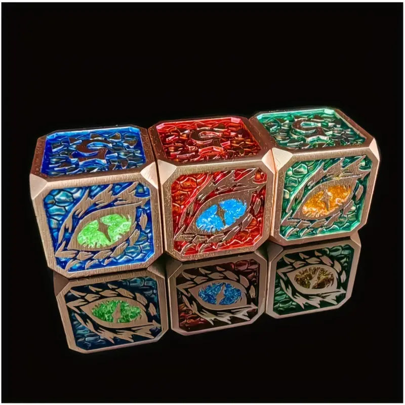 Dice -  Metal 6 sider 'Dragon Eye' dice