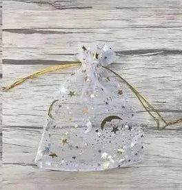 Organza Bag Moons and Stars, 2.5 x3.5"