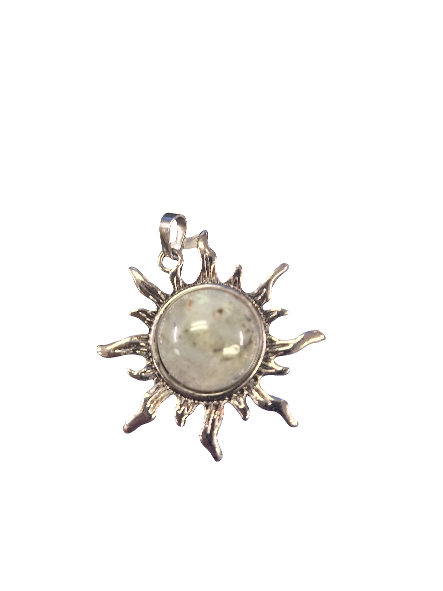 Pendant, Sun with Labradorite