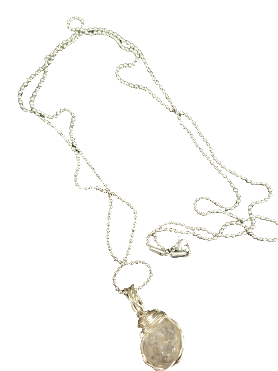 Necklace- Wire Wrapped Quartz