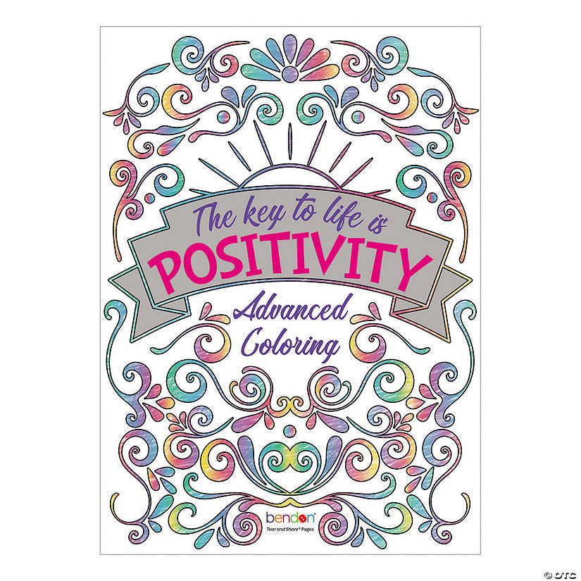 Zen Coloring Book, The Key to Positivity - Advanced Coloring