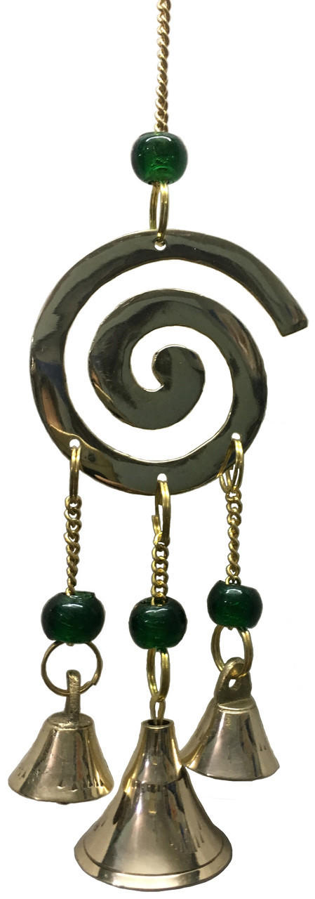 Wind Chime Brass Spiral with 3 bells