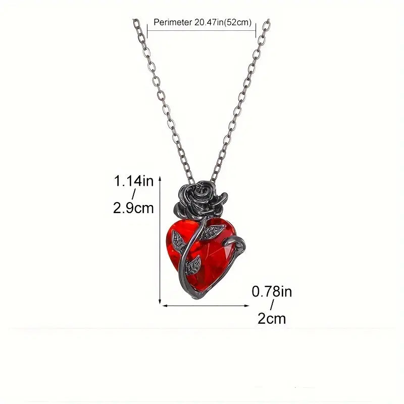 Rose Heart Necklace