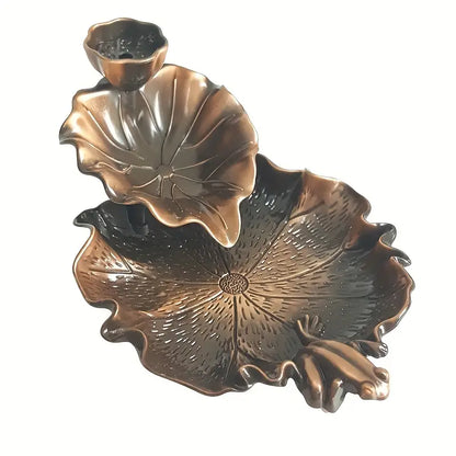 Backflow Metal Incense Burner - Lotus Leaf