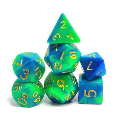 Dice Set, Mini Set of Seven in tube