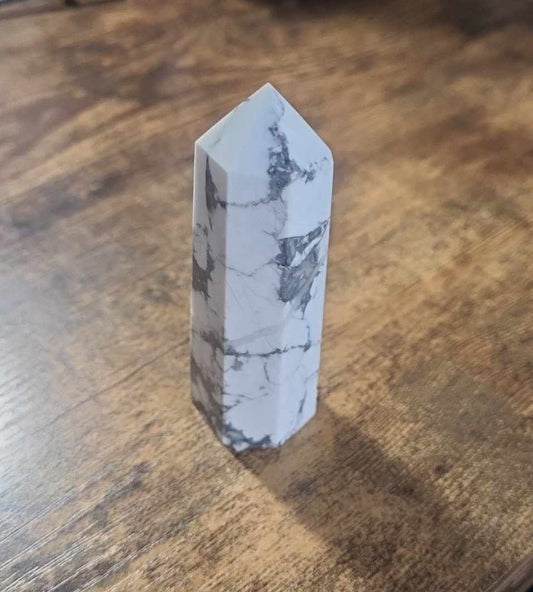 Obelisk, White Howlite 3 inches