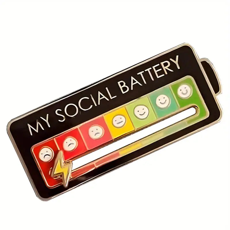 Enameled Pins - Social Battery