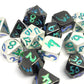 Dice Sets, Solid Metal With Sparke numbers Polyhedron 7 Piece Set