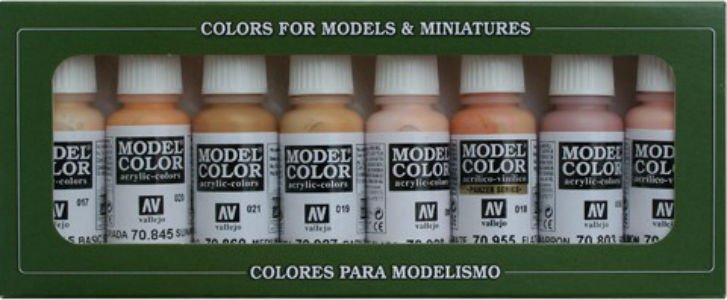 Vallejo Model Color Set: Face and Skin Tones