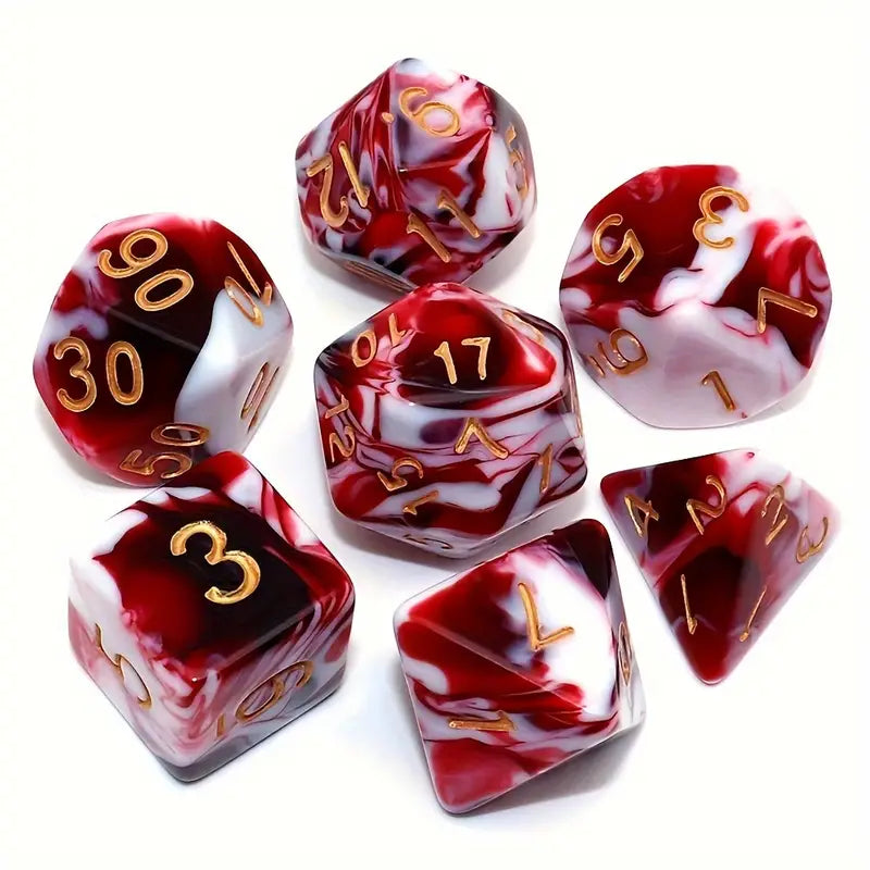 Dice Sets - Dual Colors - Full set of 7 dice