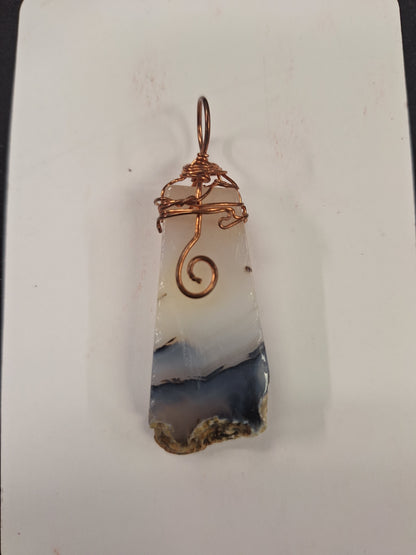 Necklace Pendant, Hand Wrapped Gemstone points