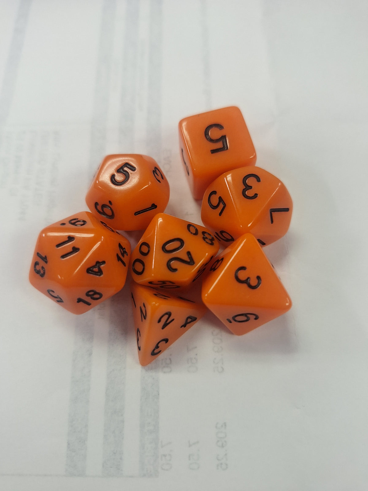 Dice Sets - Solid Colors - full set of 7 dice
