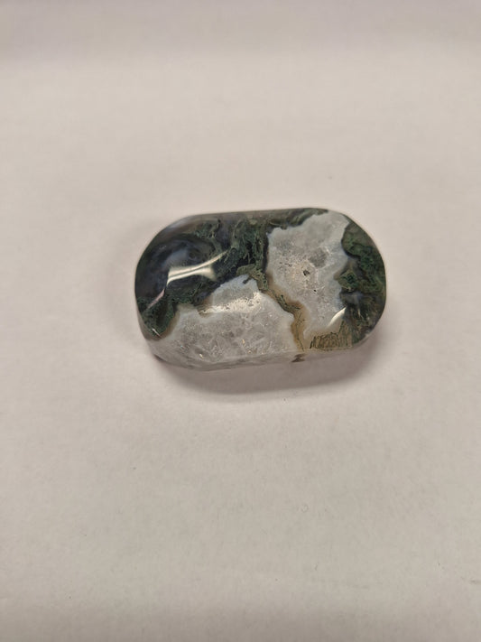 Palm Stone Pill, Moss Agate