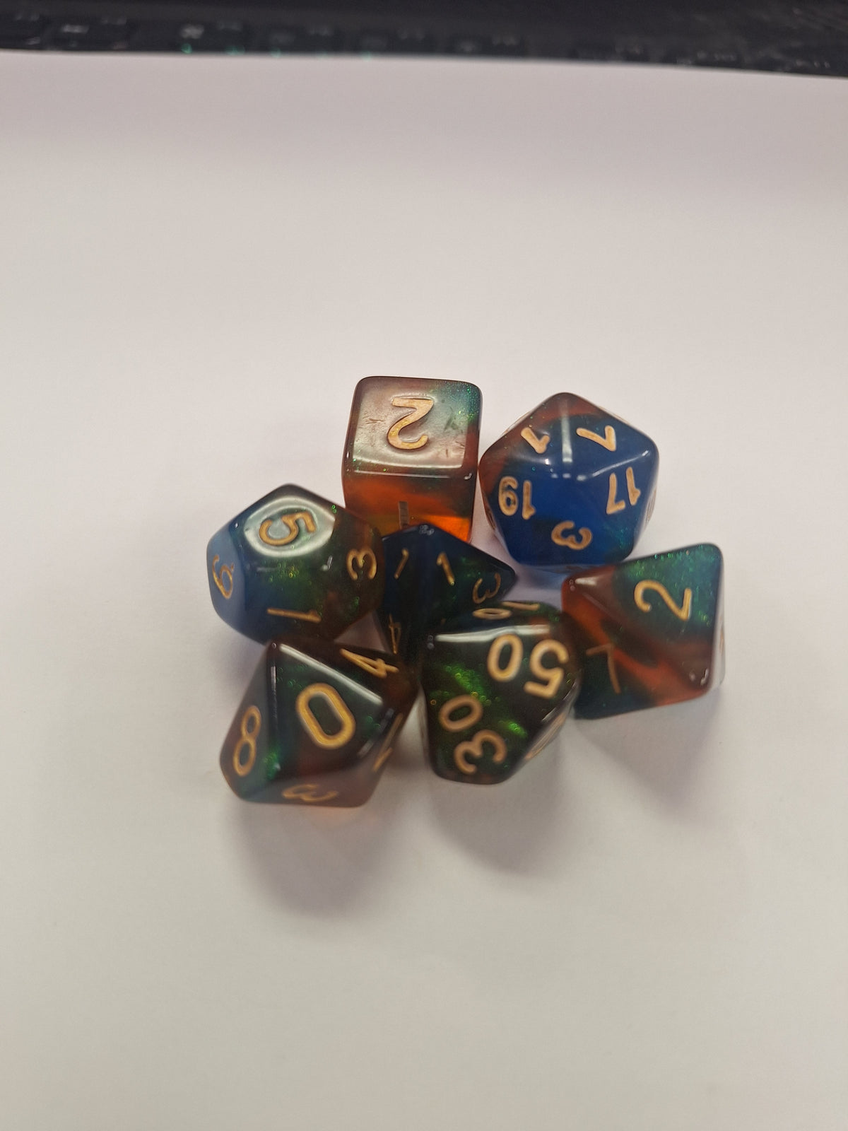 Dice Sets - Dual Colors - Full set of 7 dice