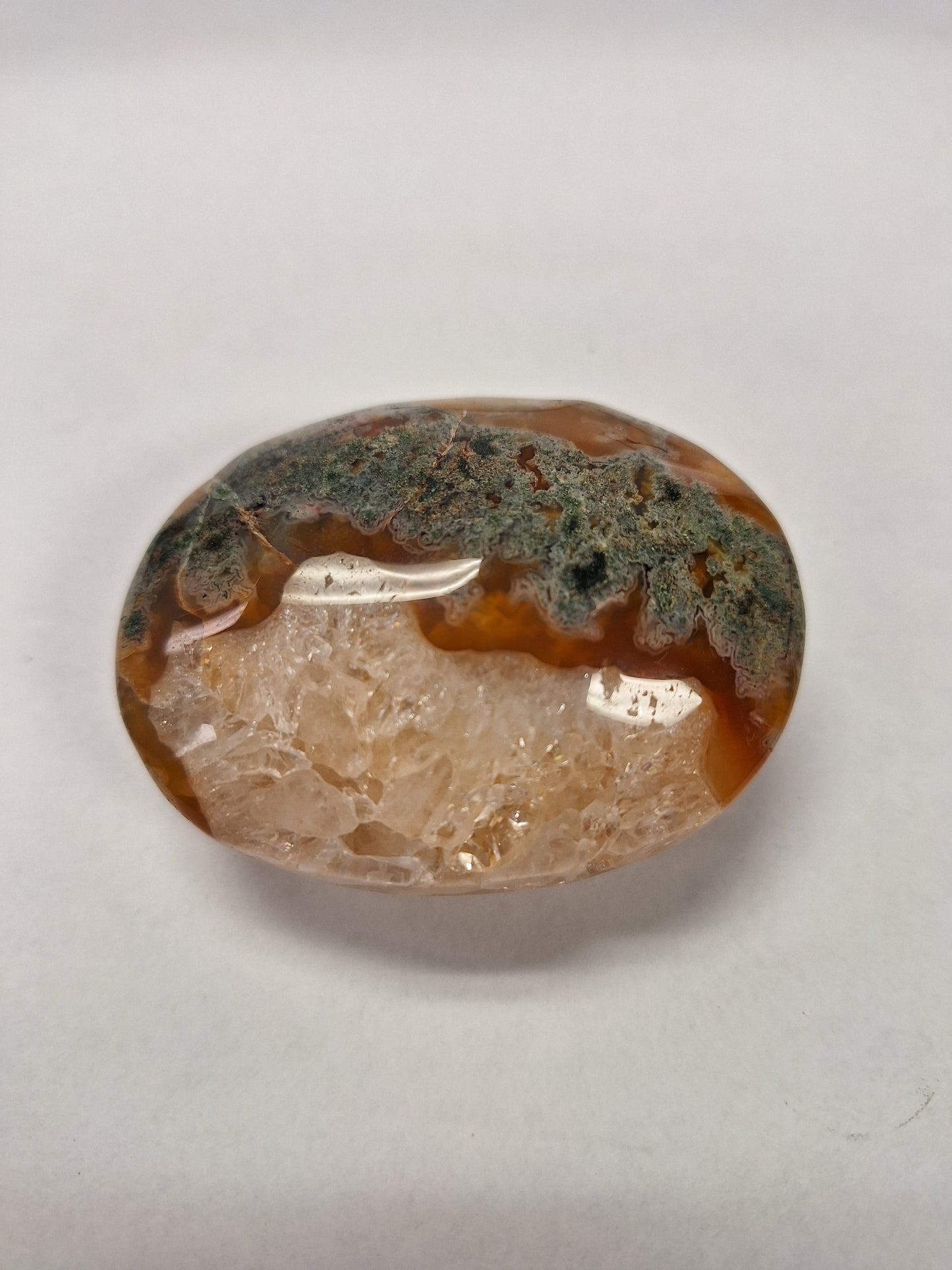 Palm Stone, Red Moss Agate