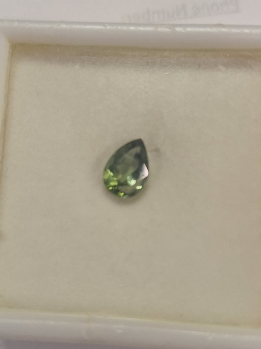 Faceted Peridot in case
