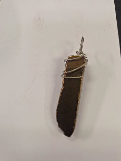 Necklace Pendant, Hand Wrapped Gemstone points