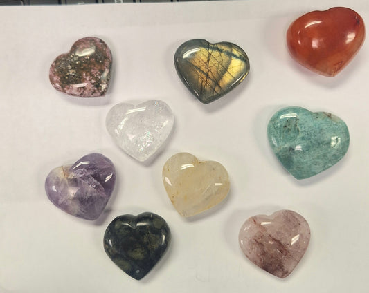 Crystal Hearts Various Gemstone