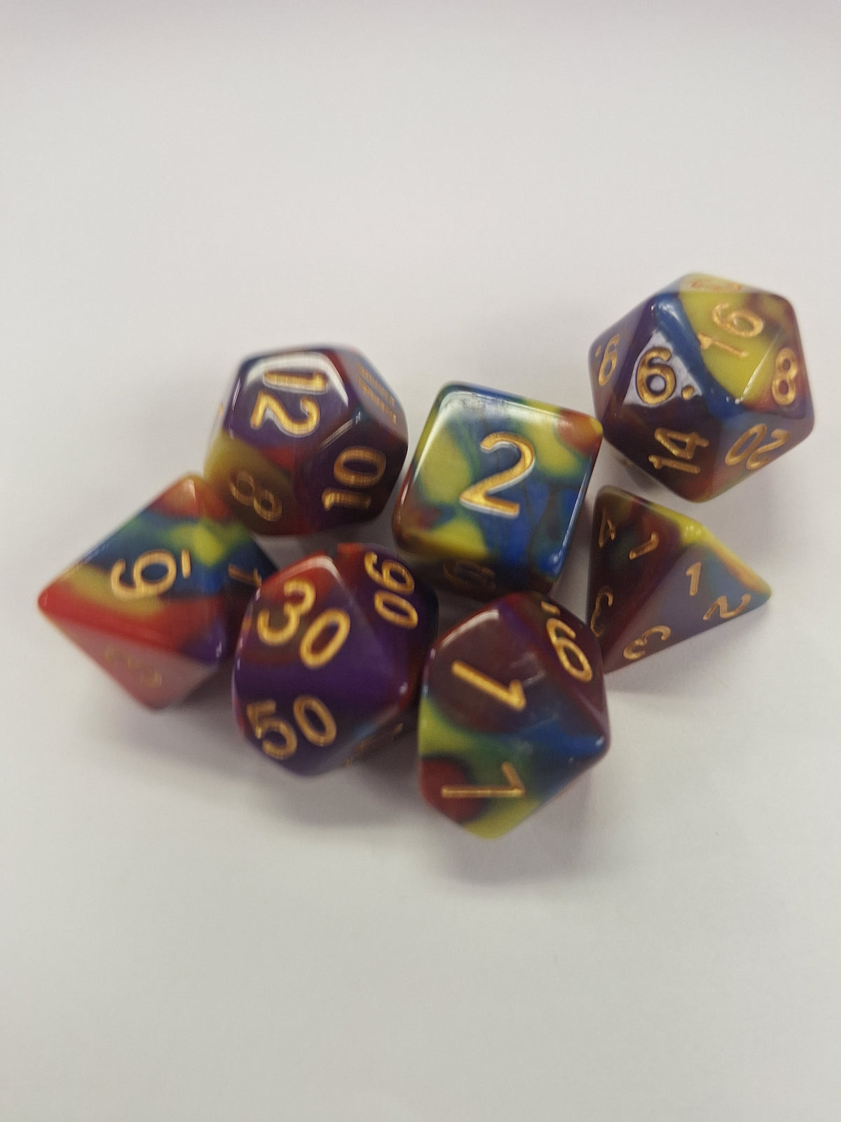 Dice Sets - Dual Colors - Full set of 7 dice