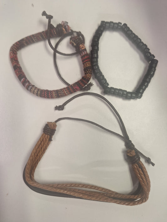 Bracelet, Leather and Metal