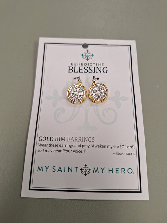 St Benedict Blessing Earrings