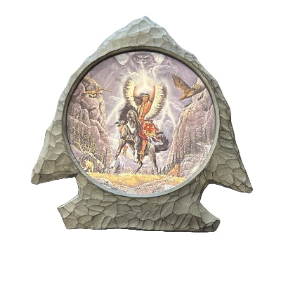 Decorative plate: Thunder Rider, Sacred Ground