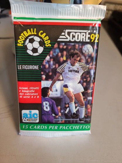 Score 92 Spanish football card packs - 15 cards 1992