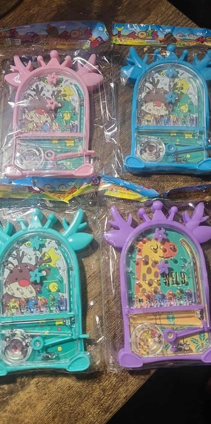 Handheld maze pinball board games