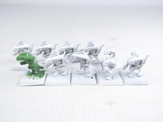 Warhammer Assembled and Primed Figurines - Skinks Regiment Seraphon Lizardmen