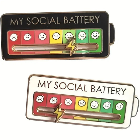 Enameled Pins - Social Battery