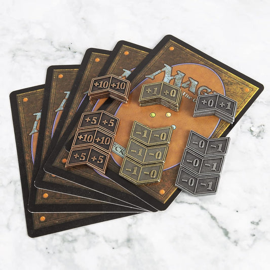 Antique Metal Buff Counter Tokens for Magic The Gathering and CCG